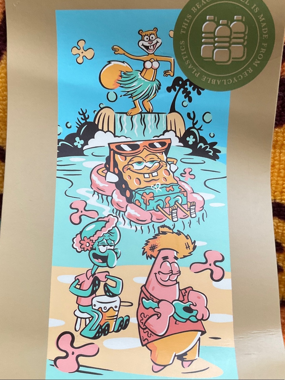 Nickelodeon SpongeBob & Friends Beach Towel gift bundle - Picture 5 of 5